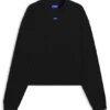 Cotton-terry sweatshirt with logo badge