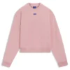 Cotton-terry sweatshirt with logo badge