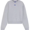 Cotton-terry sweatshirt with logo badge