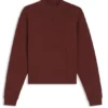 Cotton-terry sweatshirt with stacked-logo embroidery