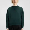 Cotton-terry sweatshirt with stacked-logo embroidery