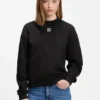 Cotton-terry sweatshirt with stacked-logo embroidery