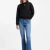 Cotton-terry sweatshirt with stacked-logo embroidery