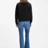 Cotton-terry sweatshirt with stacked-logo embroidery