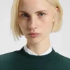Cotton-terry sweatshirt with stacked-logo embroidery