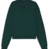 Cotton-terry sweatshirt with stacked-logo embroidery