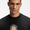 Cotton-terry sweatshirt with tennis artwork