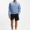 Cotton-terry sweatshirt with tennis artwork
