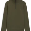 Cotton-terry sweatshirt with zipper collar