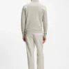Cotton-terry sweatshirt with zipper collar