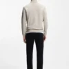 Cotton-terry sweatshirt with zipper collar