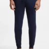 Cotton-terry tracksuit bottoms with logo and stripes
