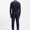 Cotton-terry tracksuit bottoms with logo and stripes