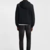 Cotton-terry zip-up hoodie with logo label