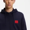 Cotton-terry zip-up hoodie with logo label