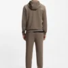 Cotton-terry zip-up hoodie with logo label