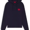 Cotton-terry zip-up hoodie with logo label
