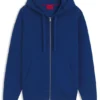 Cotton-terry zip-up hoodie with logo print