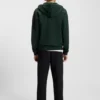 Cotton-terry zip-up hoodie with logo print
