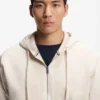 Cotton-terry zip-up hoodie with signature-stripe trims Cotton-terry zip-up hoodie with signature-stripe trims