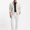 Cotton-terry zip-up hoodie with signature-stripe trims Cotton-terry zip-up hoodie with signature-stripe trims
