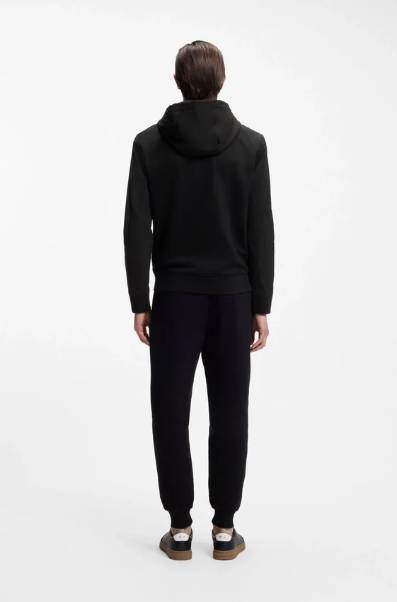 Cotton-terry zip-up hoodie with signature-stripe trims Cotton-terry zip-up hoodie with signature-stripe trims