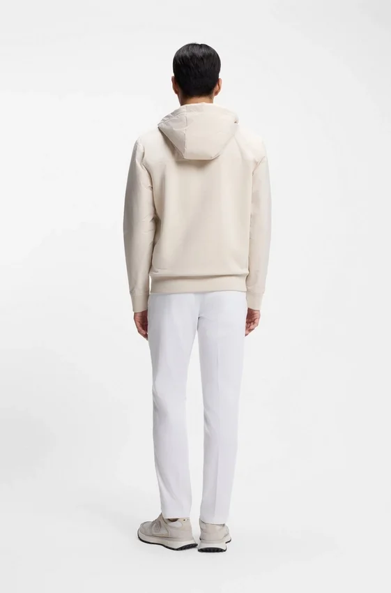 Cotton-terry zip-up hoodie with signature-stripe trims Cotton-terry zip-up hoodie with signature-stripe trims