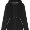 Cotton-terry zip-up hoodie with signature-stripe trims Cotton-terry zip-up hoodie with signature-stripe trims