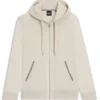 Cotton-terry zip-up hoodie with signature-stripe trims Cotton-terry zip-up hoodie with signature-stripe trims