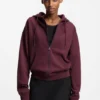 Cotton-terry zip-up hoodie with stacked-logo embroidery Cotton-terry zip-up hoodie with stacked-logo embroidery