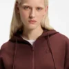 Cotton-terry zip-up hoodie with stacked-logo embroidery Cotton-terry zip-up hoodie with stacked-logo embroidery