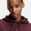 Cotton-terry zip-up hoodie with stacked-logo embroidery Cotton-terry zip-up hoodie with stacked-logo embroidery