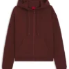 Cotton-terry zip-up hoodie with stacked-logo embroidery Cotton-terry zip-up hoodie with stacked-logo embroidery