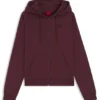 Cotton-terry zip-up hoodie with stacked-logo embroidery Cotton-terry zip-up hoodie with stacked-logo embroidery