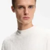 Cotton-toweling T-shirt with Happy HUGO