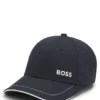 Cotton-twill cap with contrast trim and embroidered logo Cotton-twill cap with contrast trim and embroidered logo