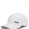 Cotton-twill cap with contrast trim and embroidered logo Cotton-twill cap with contrast trim and embroidered logo