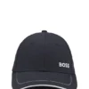 Cotton-twill cap with contrast trim and embroidered logo Cotton-twill cap with contrast trim and embroidered logo