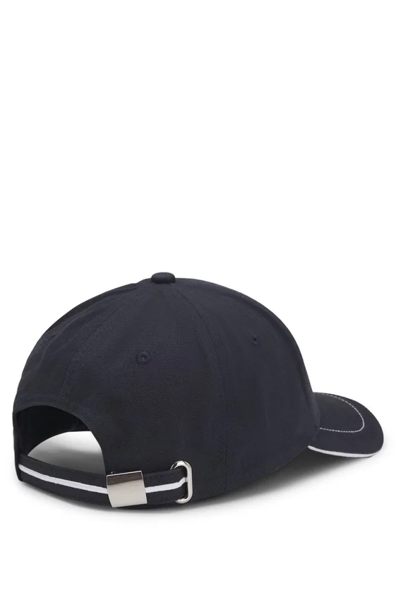 Cotton-twill cap with contrast trim and embroidered logo Cotton-twill cap with contrast trim and embroidered logo