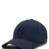 Cotton-twill cap with embroidered Double B monogram