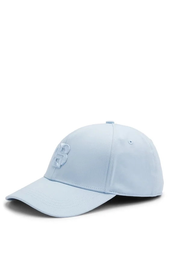 Cotton-twill cap with embroidered Double B monogram Cotton-twill cap with embroidered Double B monogram