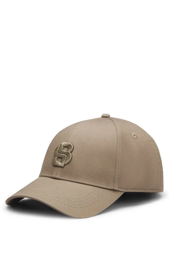 Cotton-twill cap with embroidered Double B monogram Cotton-twill cap with embroidered Double B monogram