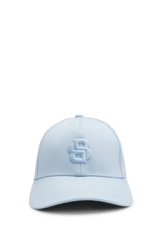Cotton-twill cap with embroidered Double B monogram