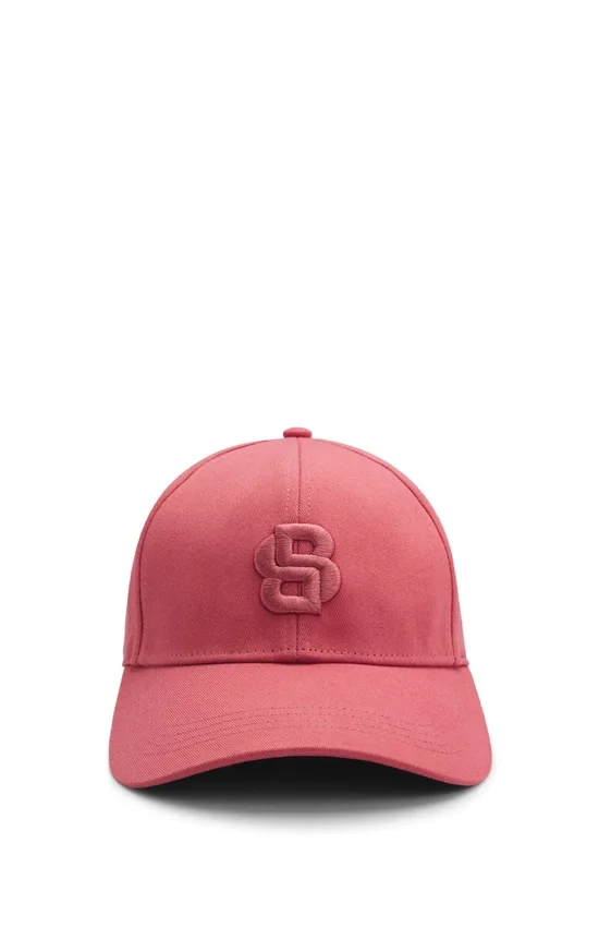 Cotton-twill cap with embroidered Double B monogram Cotton-twill cap with embroidered Double B monogram
