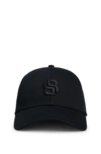 Cotton-twill cap with embroidered Double B monogram