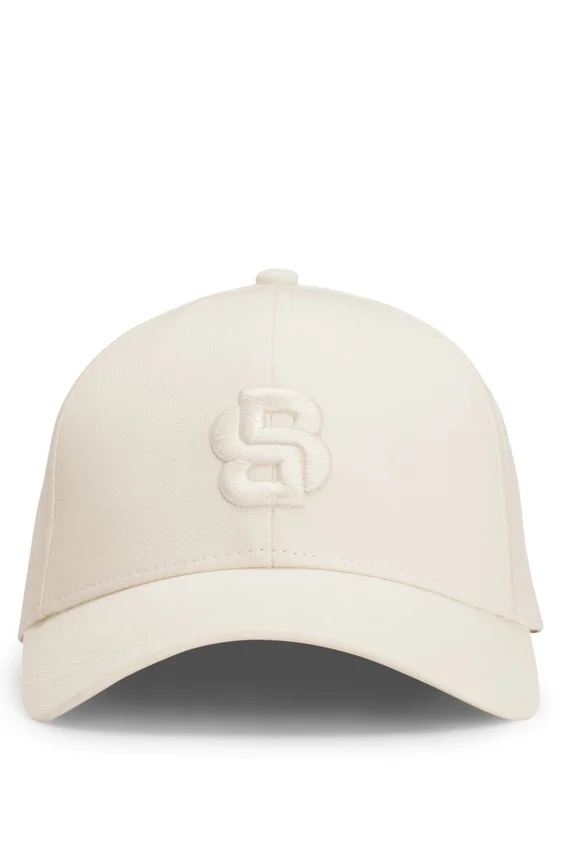 Cotton-twill cap with embroidered Double B monogram Cotton-twill cap with embroidered Double B monogram