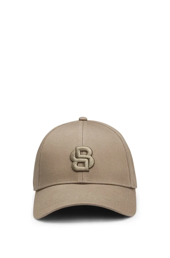 Cotton-twill cap with embroidered Double B monogram Cotton-twill cap with embroidered Double B monogram