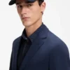 Cotton-twill cap with embroidered Double B monogram