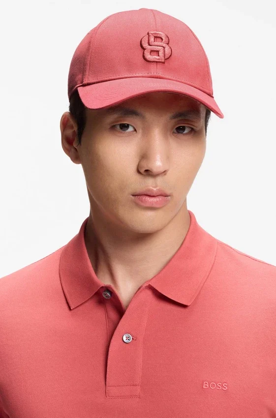 Cotton-twill cap with embroidered Double B monogram Cotton-twill cap with embroidered Double B monogram