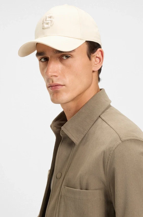 Cotton-twill cap with embroidered Double B monogram Cotton-twill cap with embroidered Double B monogram